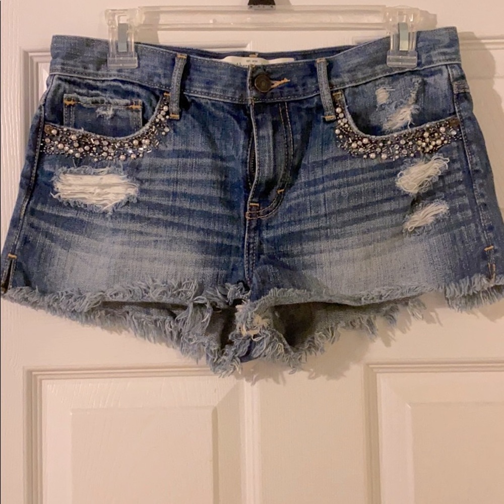 Abercrombie Embellished Jean Shorts